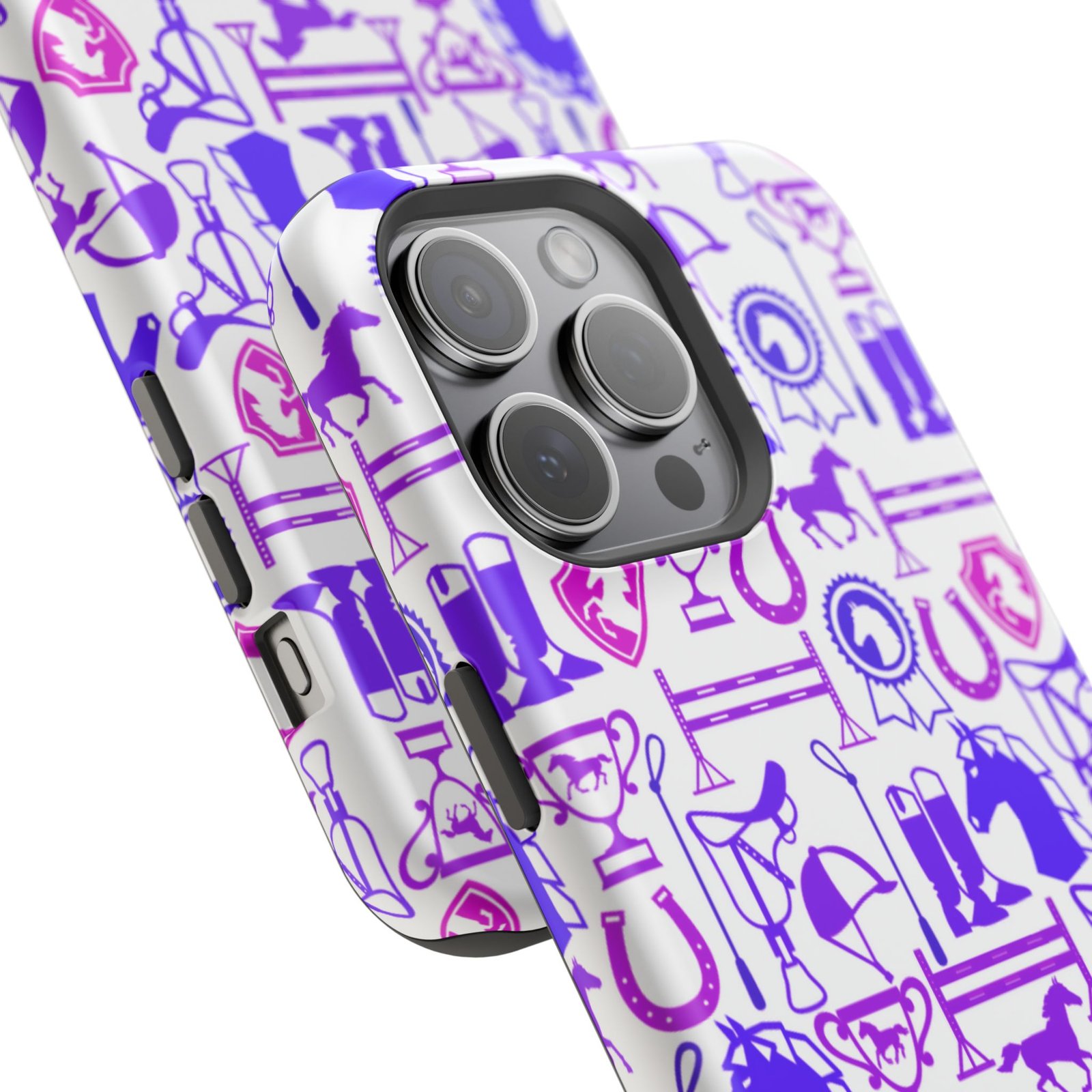 Pink Tones Equestrian Tack All Over MagSafe Tough Cases - Image 94