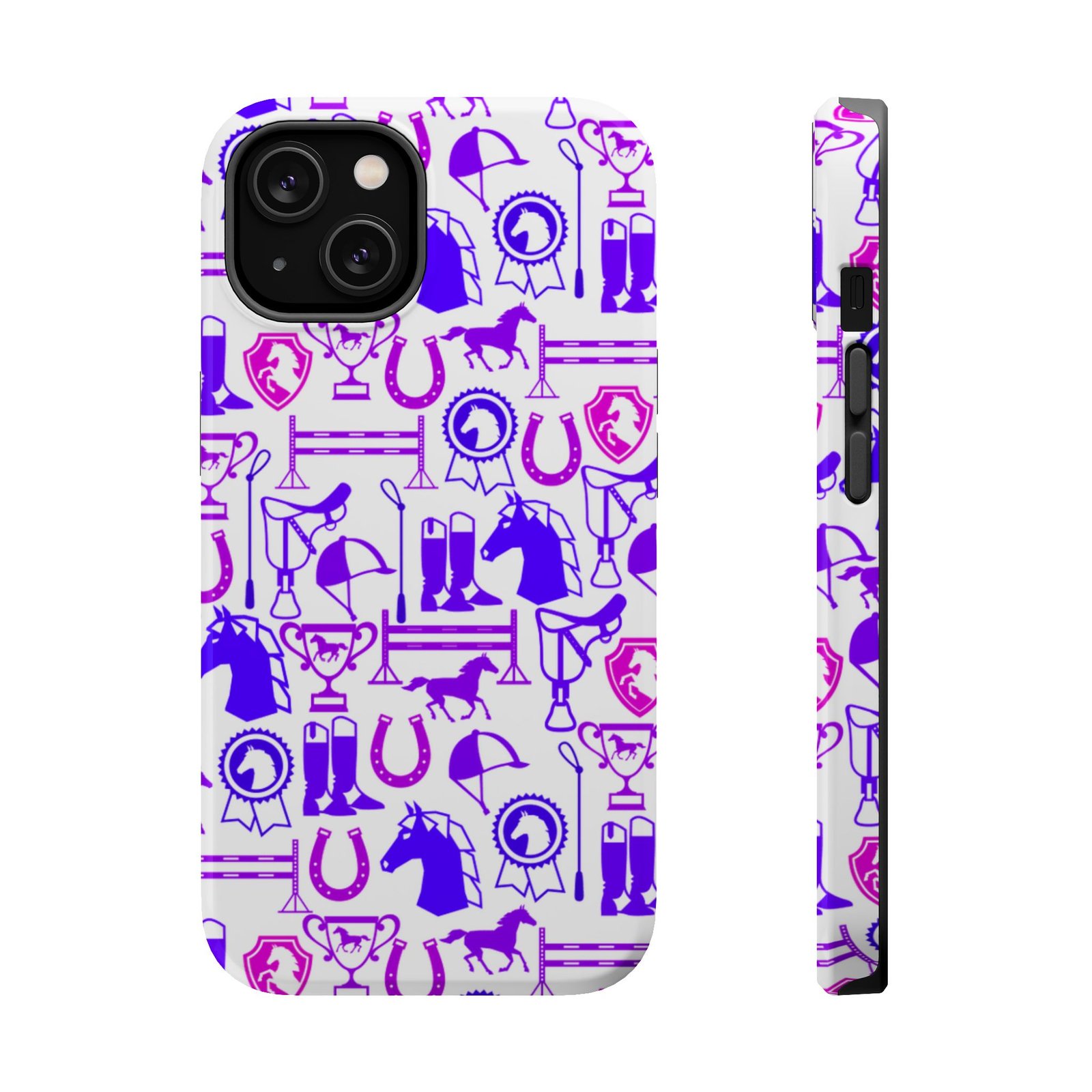 Pink Tones Equestrian Tack All Over MagSafe Tough Cases