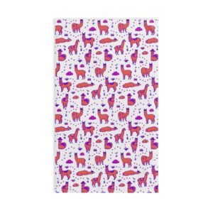 Bright Llamas & Mountains Soft Tea Towel