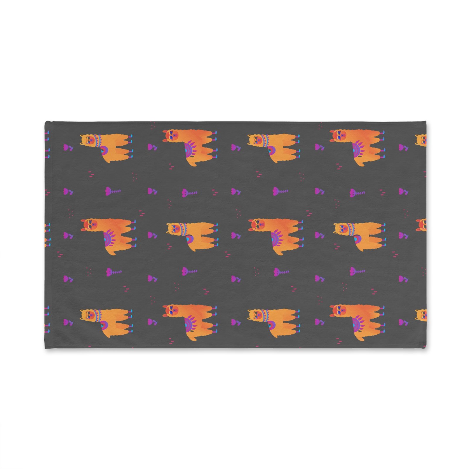 Multicolor Bright Llama Soft Tea Towel - Image 2