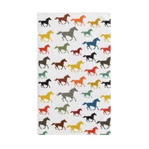 Multicolor Horses All Over Soft Tea Towel