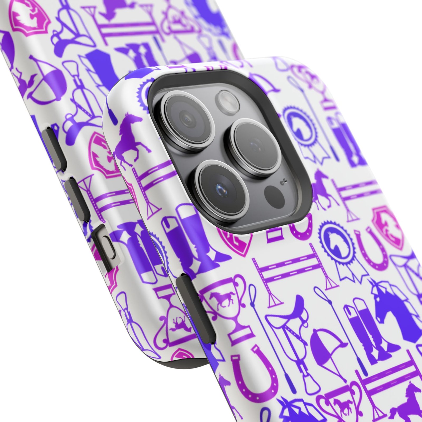 Pink Tones Equestrian Tack All Over MagSafe Tough Cases - Image 78