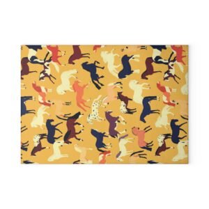 Running Horses All Over Glass Cutting Board