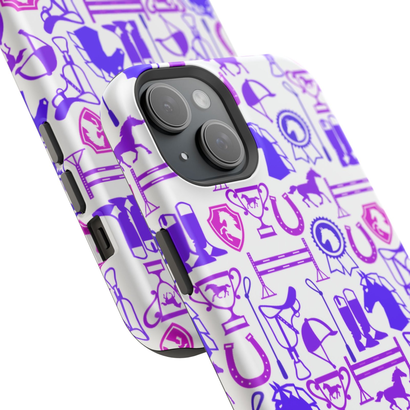 Pink Tones Equestrian Tack All Over MagSafe Tough Cases - Image 86