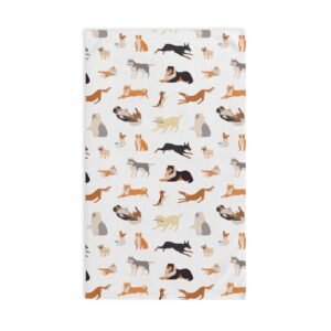 Multi Dog Breed Playful Fun Soft Tea Towel