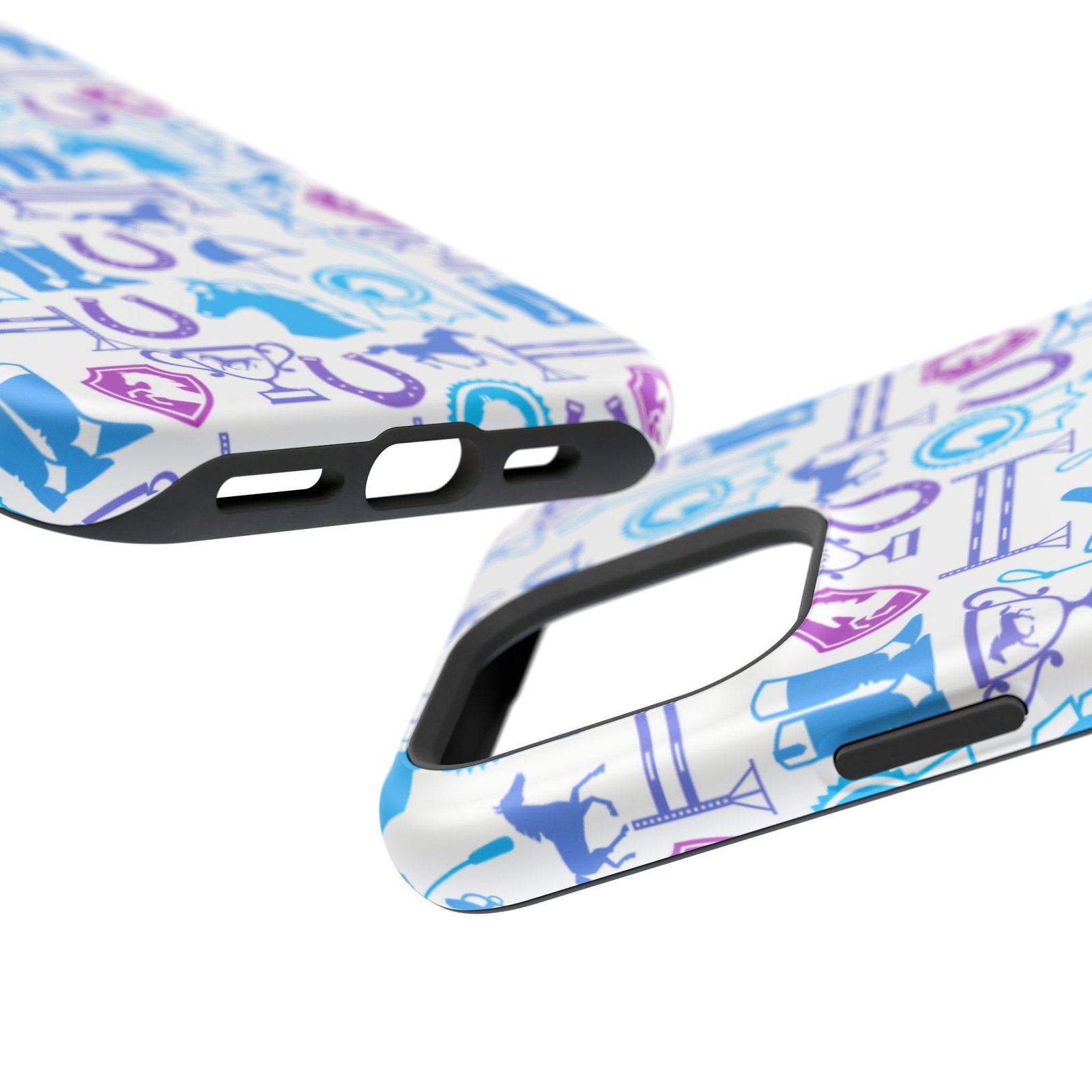Blue to Pink Equestrian Tack All Over MagSafe Tough Cases - Image 128