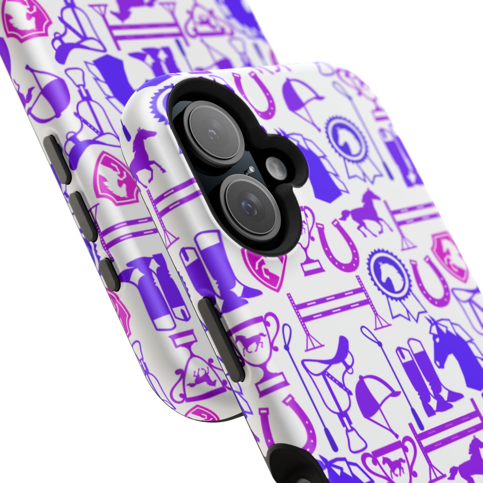 Pink Tones Equestrian Tack All Over MagSafe Tough Cases - Image 103