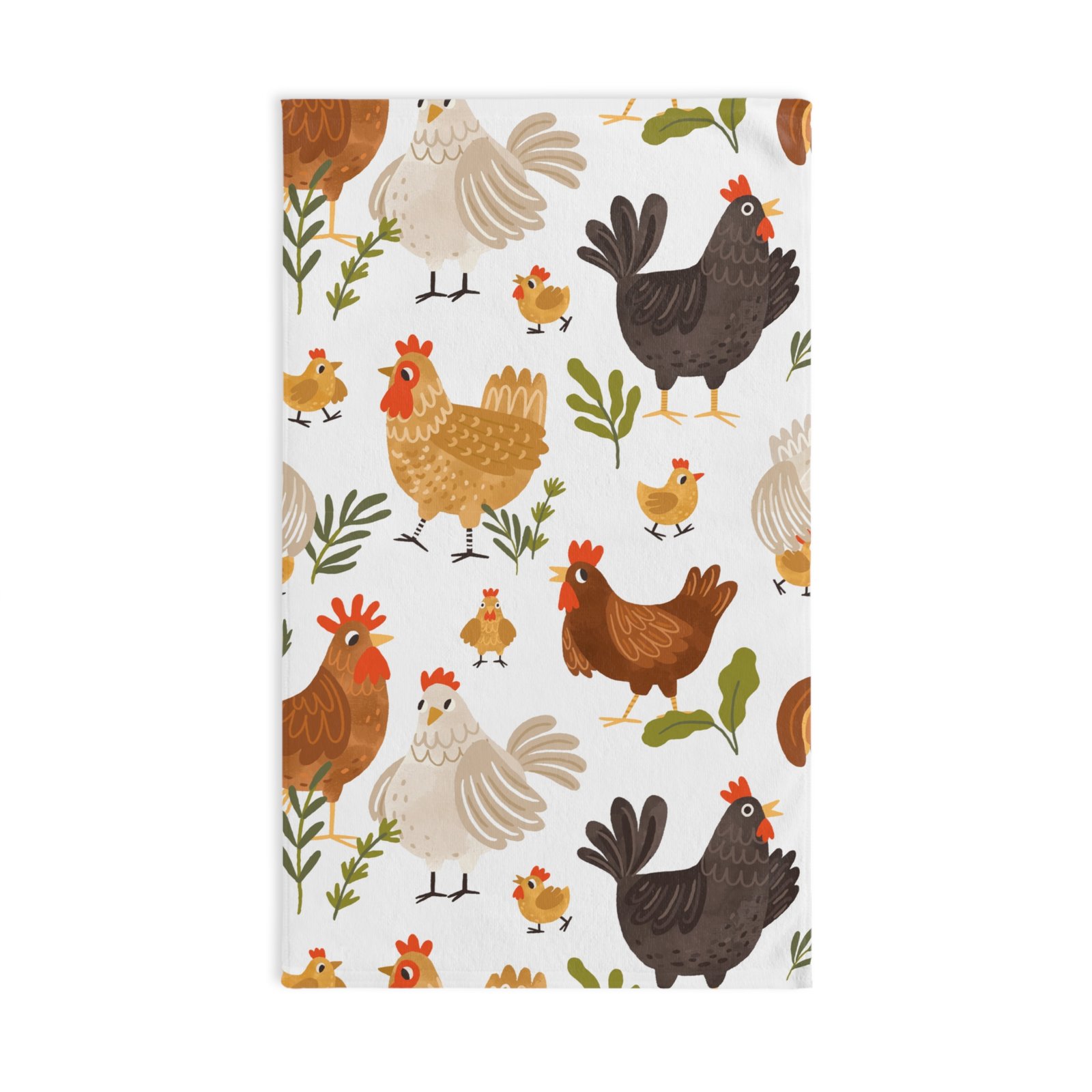Chicken Flock All Over Soft Tea Towel