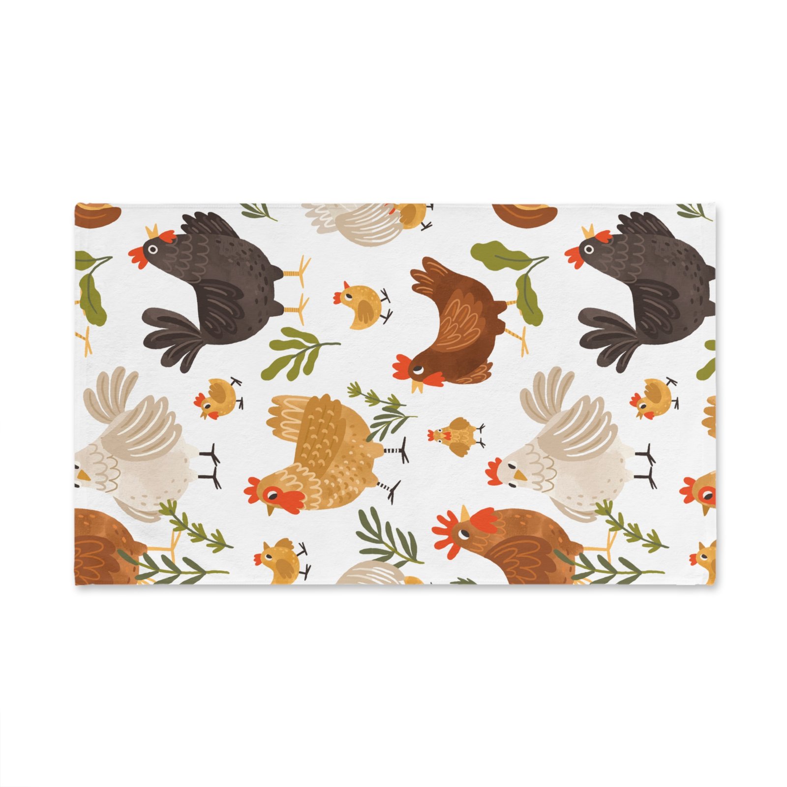 Chicken Flock All Over Soft Tea Towel - Image 2