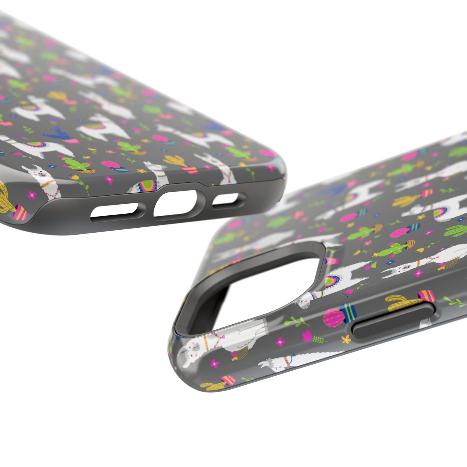 Colorful Llamas & Cactus All Over MagSafe Tough Cases - Image 83