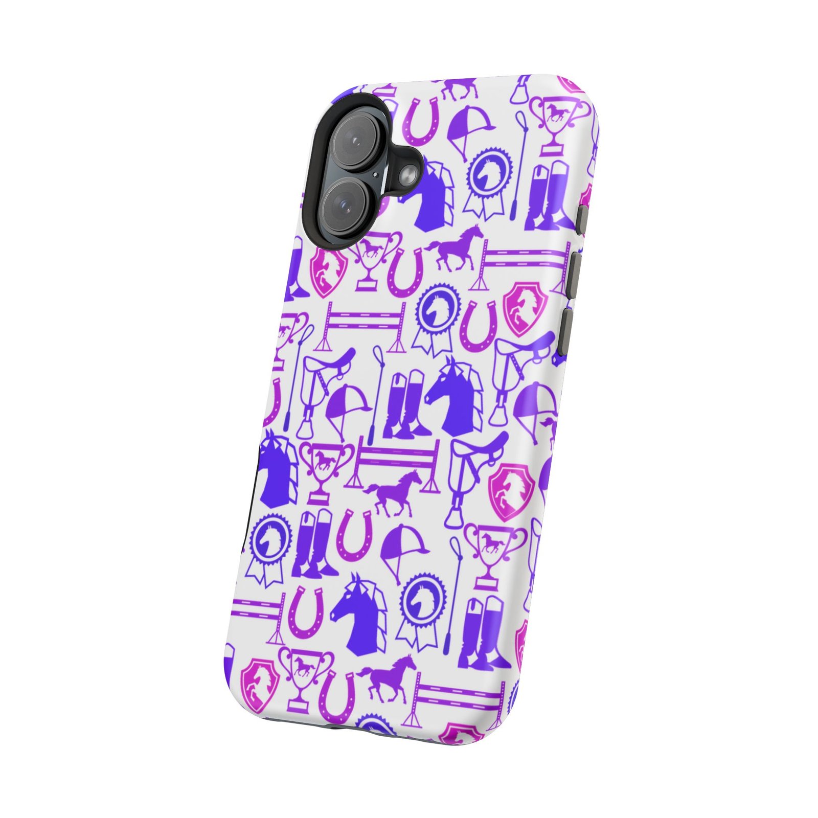 Pink Tones Equestrian Tack All Over MagSafe Tough Cases - Image 110