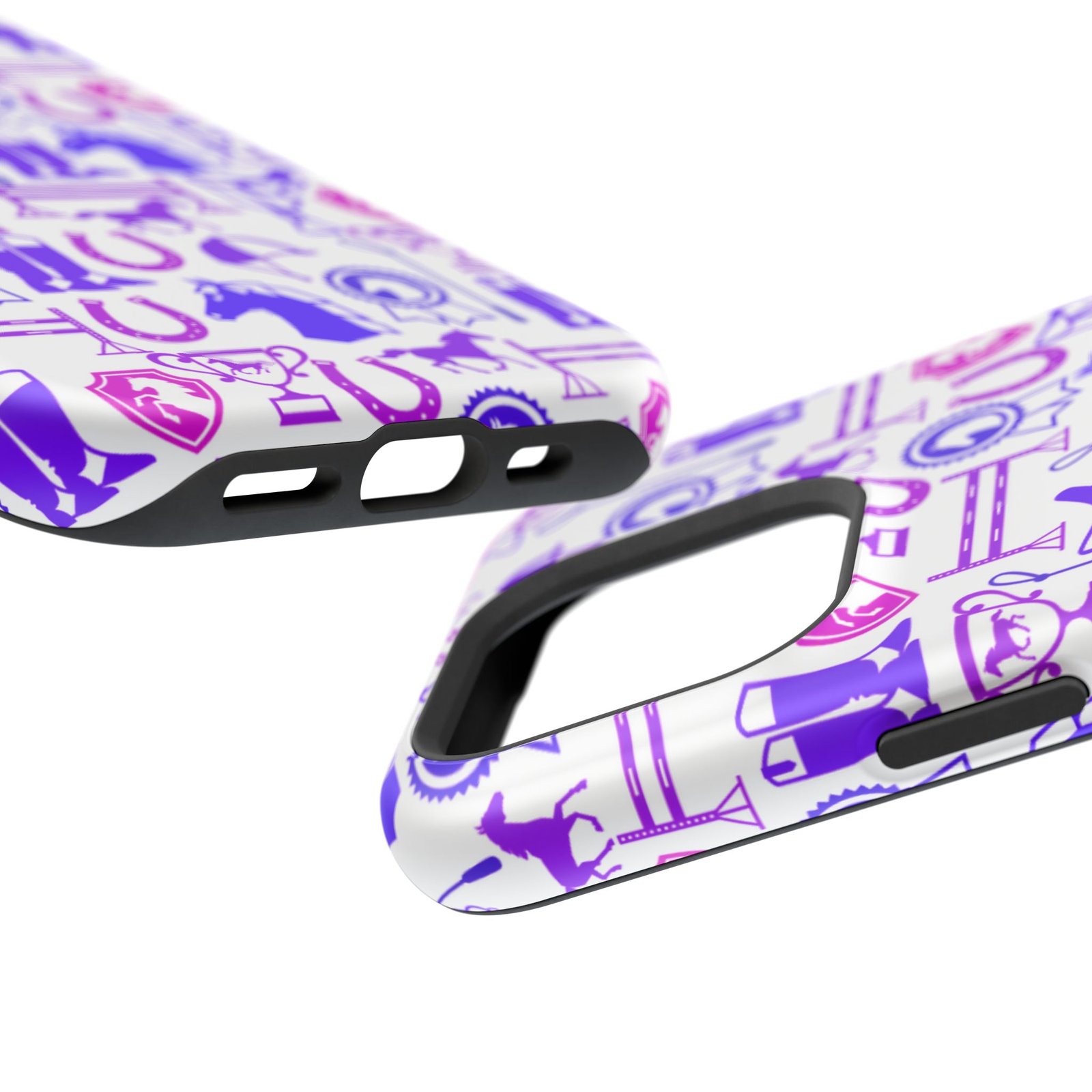 Pink Tones Equestrian Tack All Over MagSafe Tough Cases - Image 120