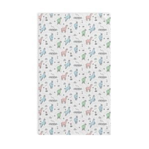 Multicolor Llamas & Mountains Soft Tea Towel