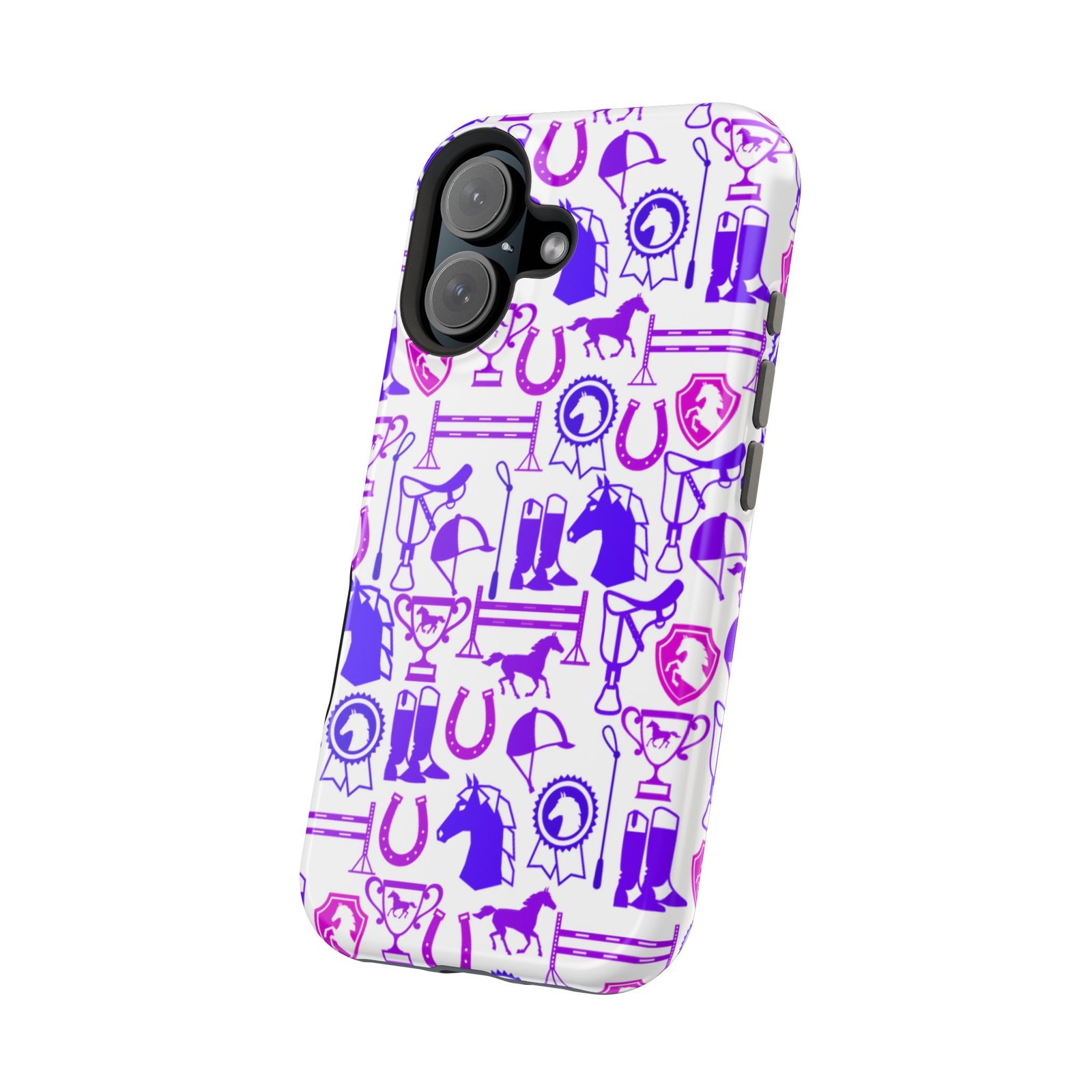 Pink Tones Equestrian Tack All Over MagSafe Tough Cases - Image 98