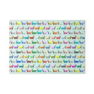 Cat-Themed Glass Cutting Board - Perfect for Cat Lovers, Kitchen Décor