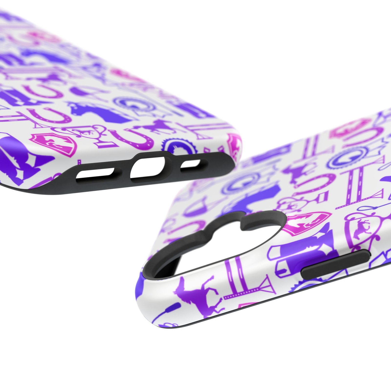 Pink Tones Equestrian Tack All Over MagSafe Tough Cases - Image 112