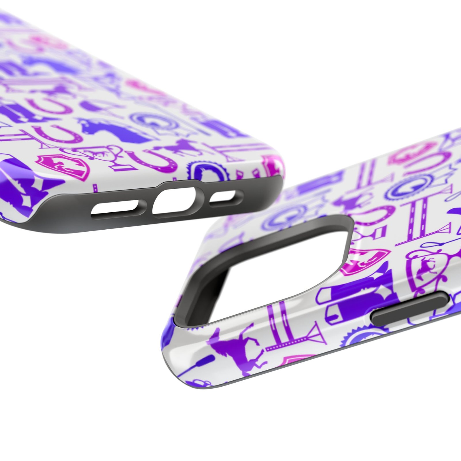 Pink Tones Equestrian Tack All Over MagSafe Tough Cases - Image 91