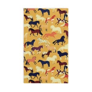 Multi Breed Horses All Over Soft Tea Towel