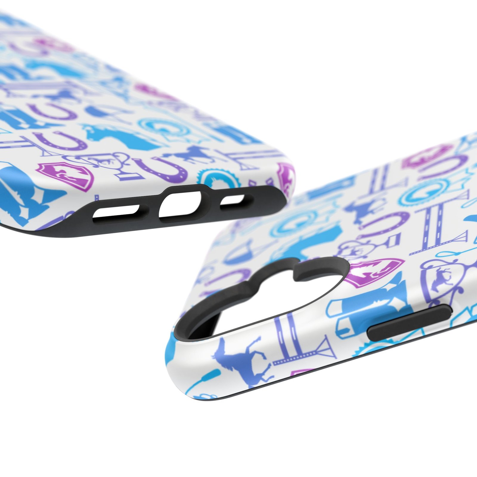 Blue to Pink Equestrian Tack All Over MagSafe Tough Cases - Image 112