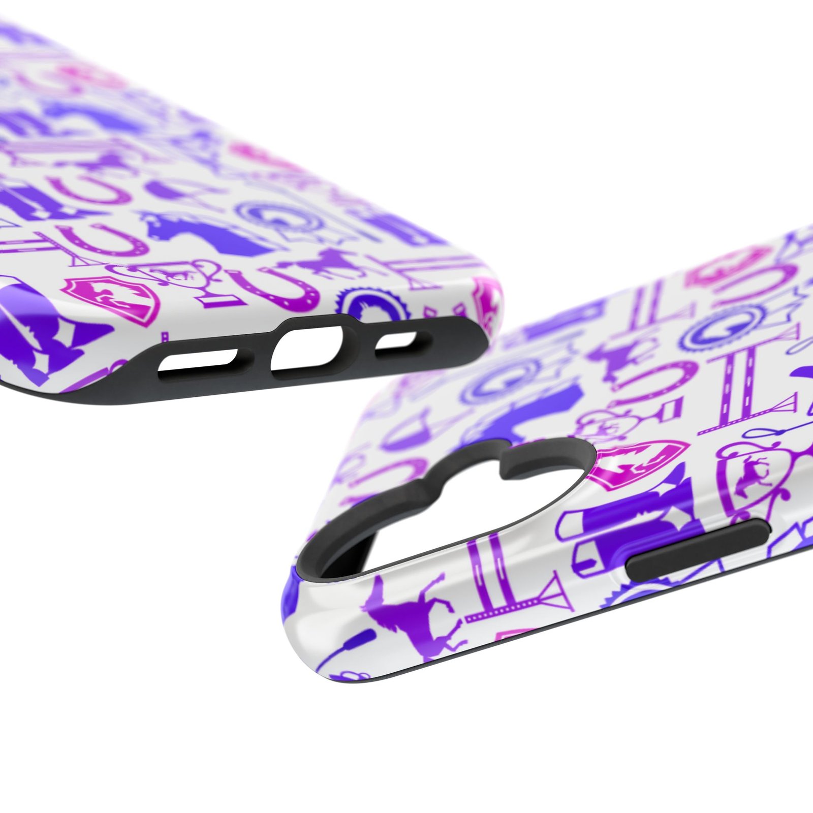 Pink Tones Equestrian Tack All Over MagSafe Tough Cases - Image 108