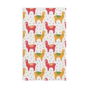 Bright Llamas All Over Soft Tea Towel