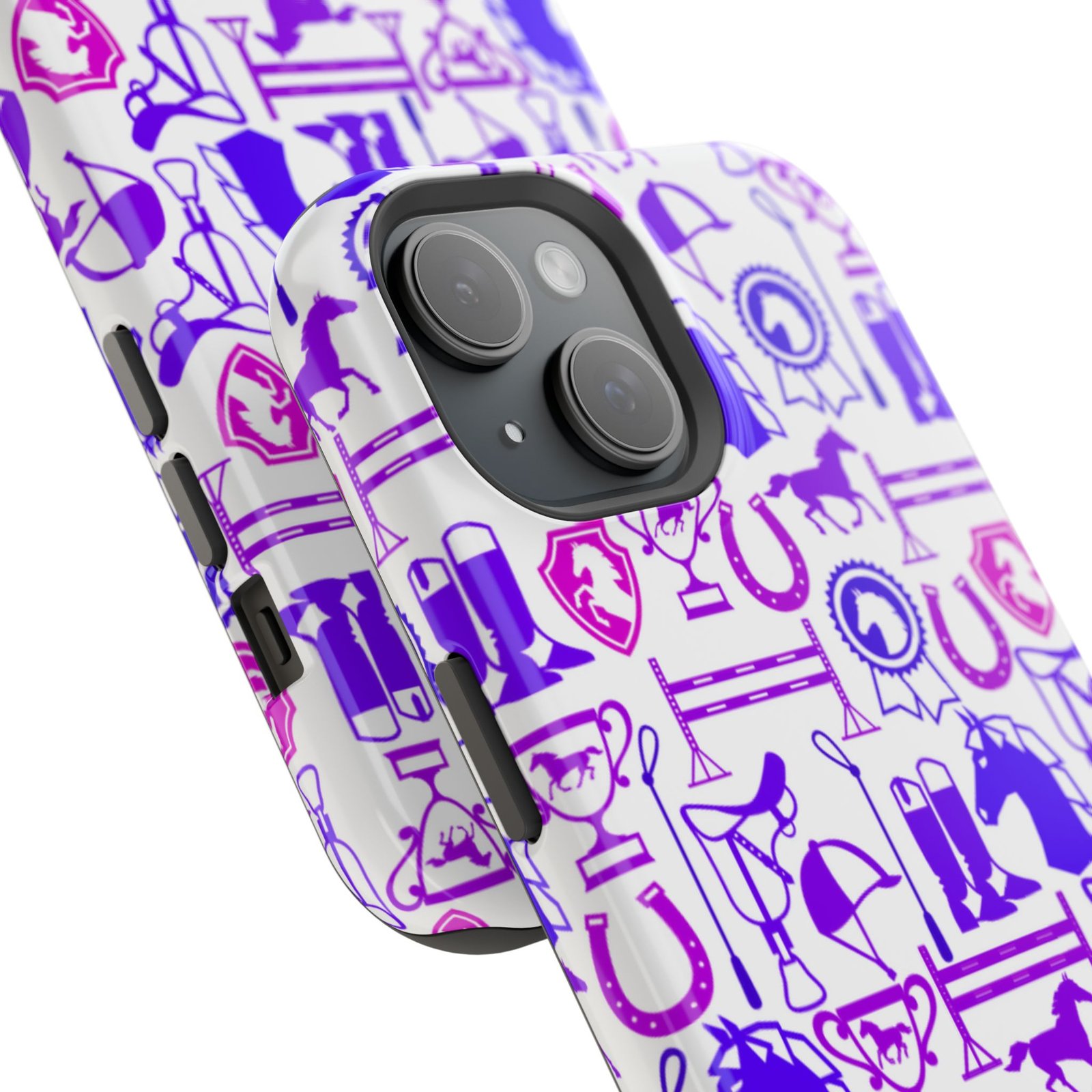 Pink Tones Equestrian Tack All Over MagSafe Tough Cases - Image 66