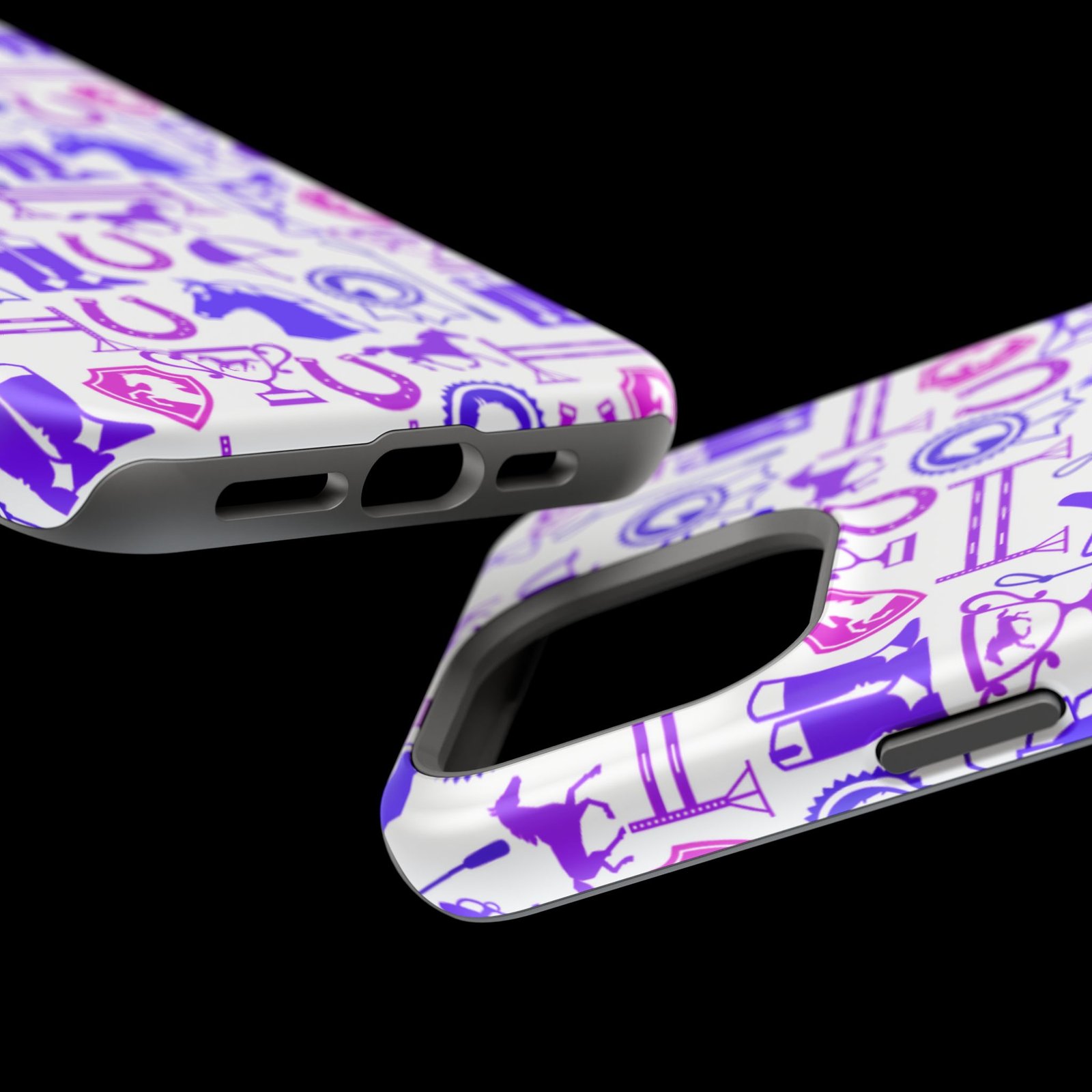 Pink Tones Equestrian Tack All Over MagSafe Tough Cases - Image 95