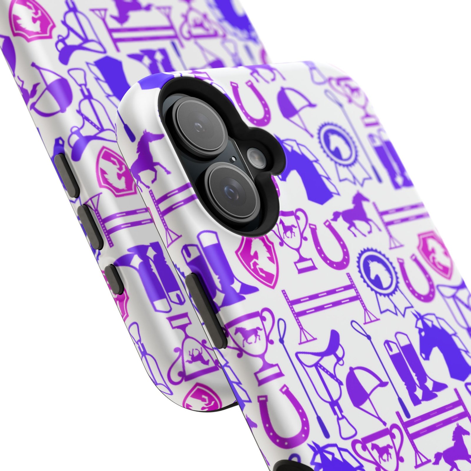 Pink Tones Equestrian Tack All Over MagSafe Tough Cases - Image 111