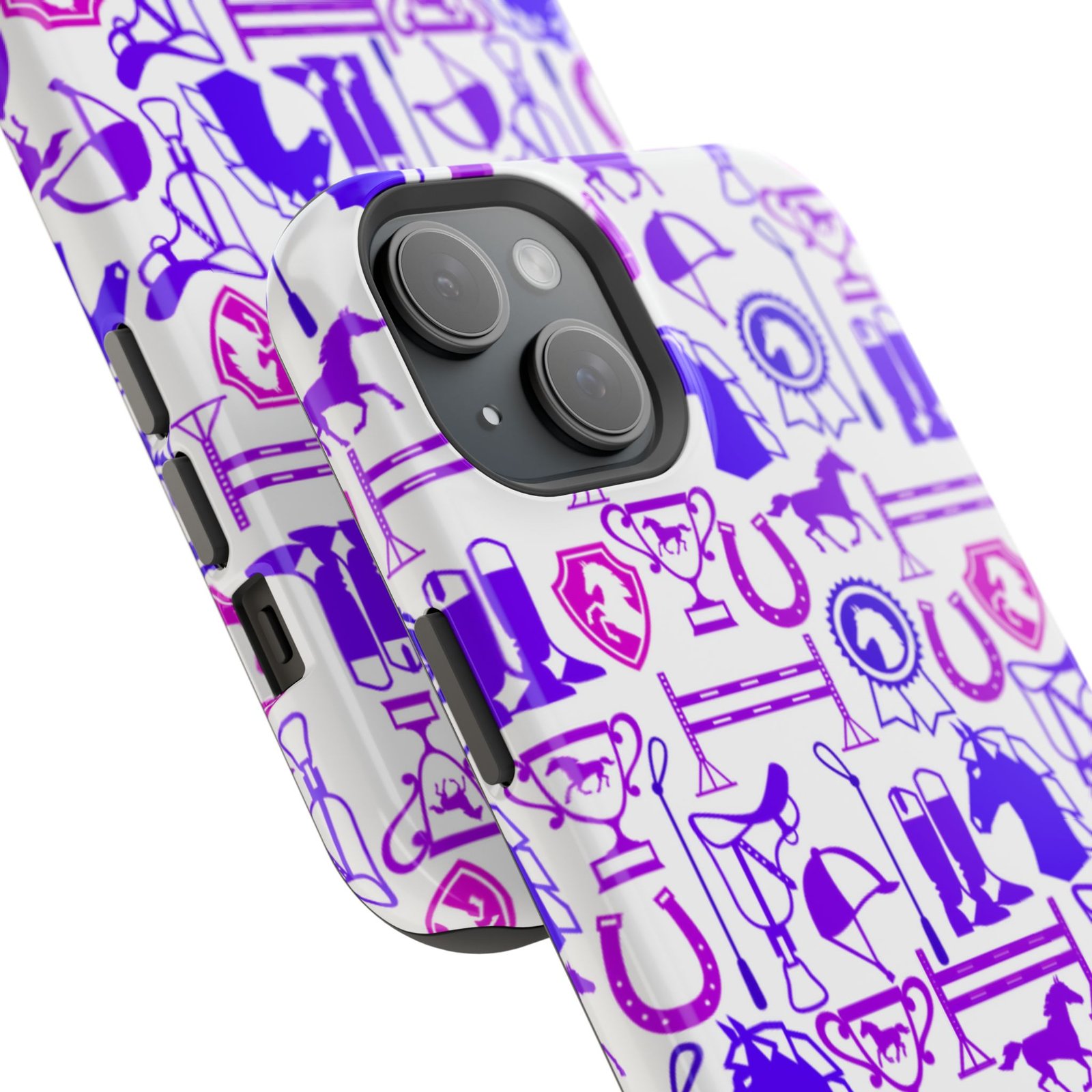 Pink Tones Equestrian Tack All Over MagSafe Tough Cases - Image 82