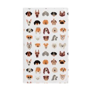 Dog Print Multi Breed Line up Soft Tea Towel