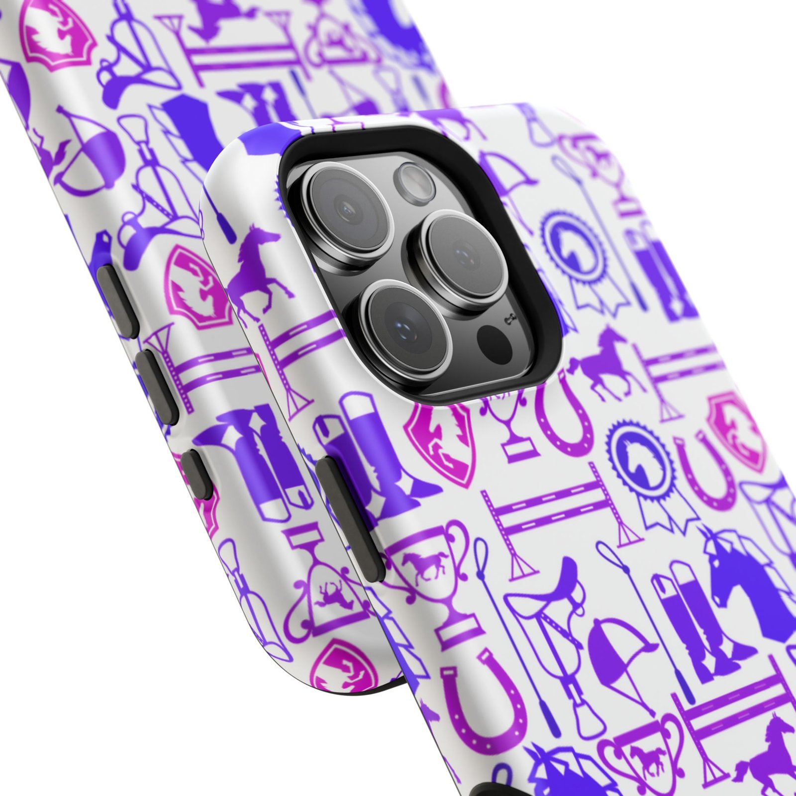 Pink Tones Equestrian Tack All Over MagSafe Tough Cases - Image 127