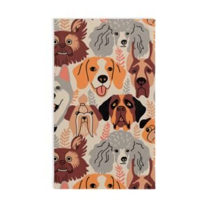 Dog Multi Breed Patterned Soft Tea Towel