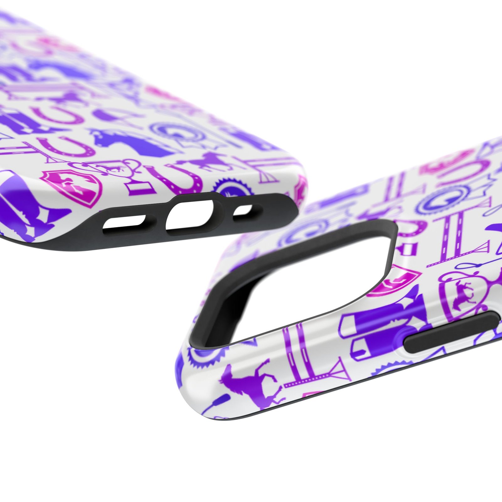 Pink Tones Equestrian Tack All Over MagSafe Tough Cases - Image 116