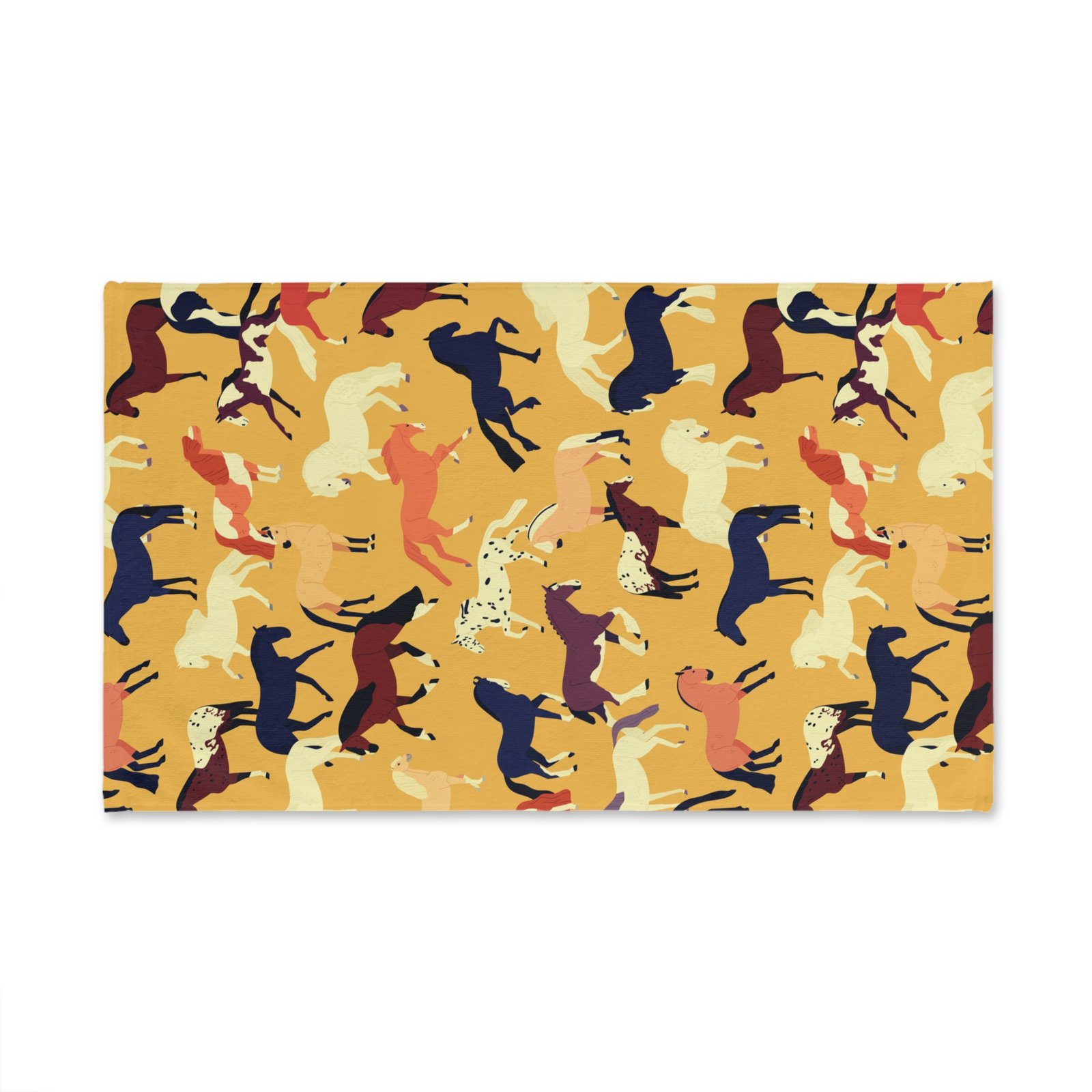 Multi Breed Horses All Over Soft Tea Towel - Image 2