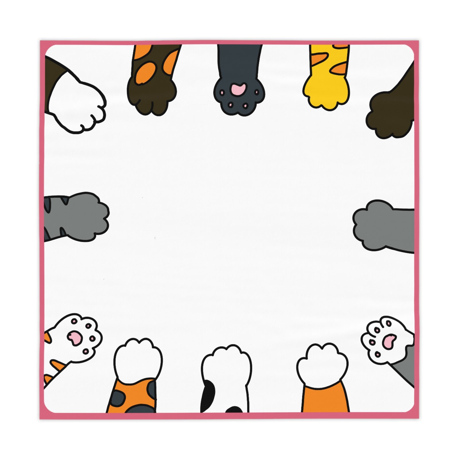 Cat Paw Reaching Funny Tablecloth