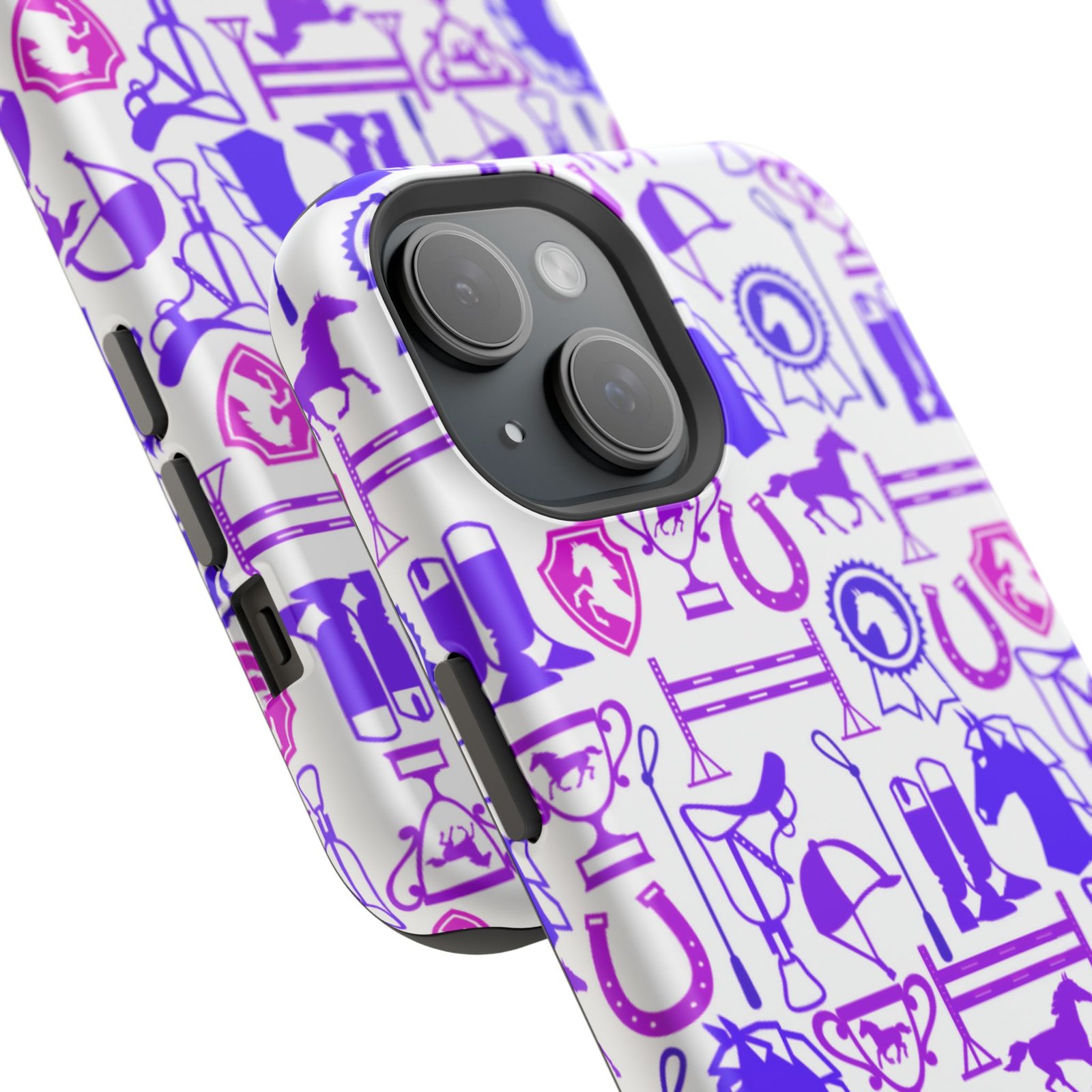 Pink Tones Equestrian Tack All Over MagSafe Tough Cases - Image 70