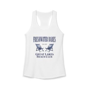 Freshwater Babes Great Lakes Beach Club Tank Top - Women’s Hot Pink, White, Grey, Red, Mint, Tahiti Blue, Light Orange