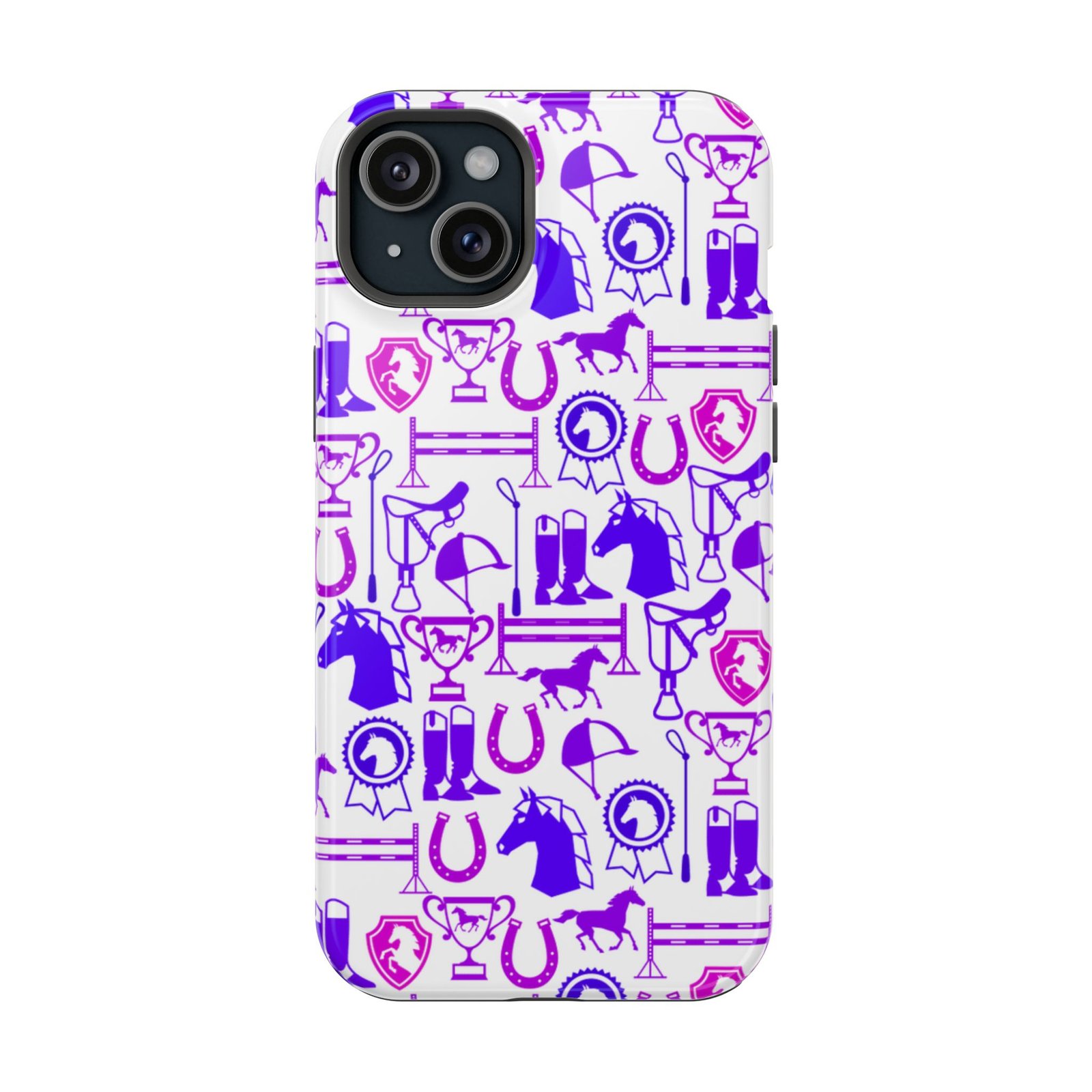 Pink Tones Equestrian Tack All Over MagSafe Tough Cases - Image 81