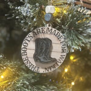 These Boots Were Made for Walkin’ – Layered Cowboy Boot Ornament | Western Holiday Decor by Lange Girl Designs, Tecumseh MI