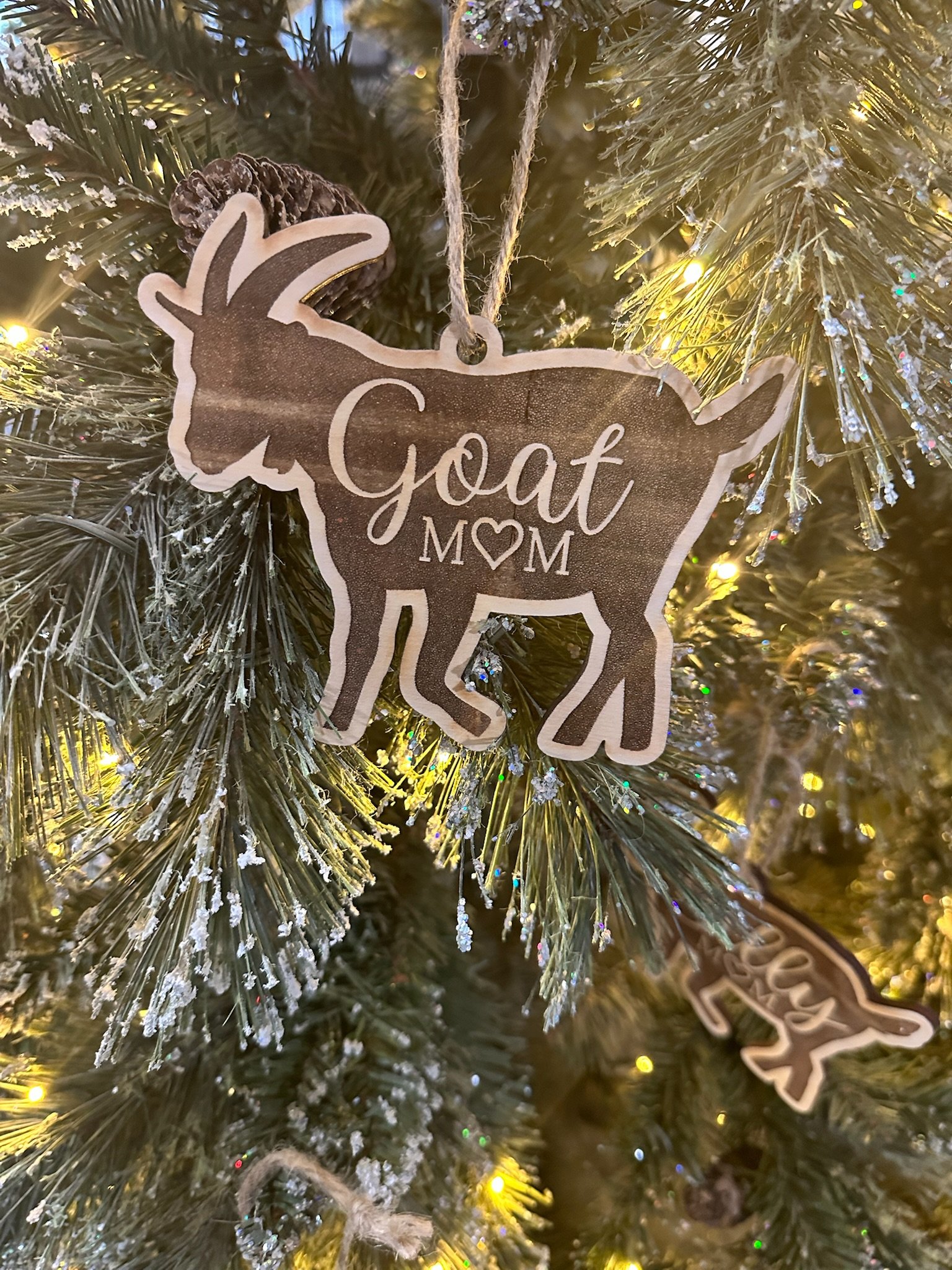 Goat Livestock Ornament – Personalized Hang Tag Gift for Billy, Kid, Mom, Dad, Dated Goat Lovers | Lange Girl Designs, Tecumseh MI - Image 4