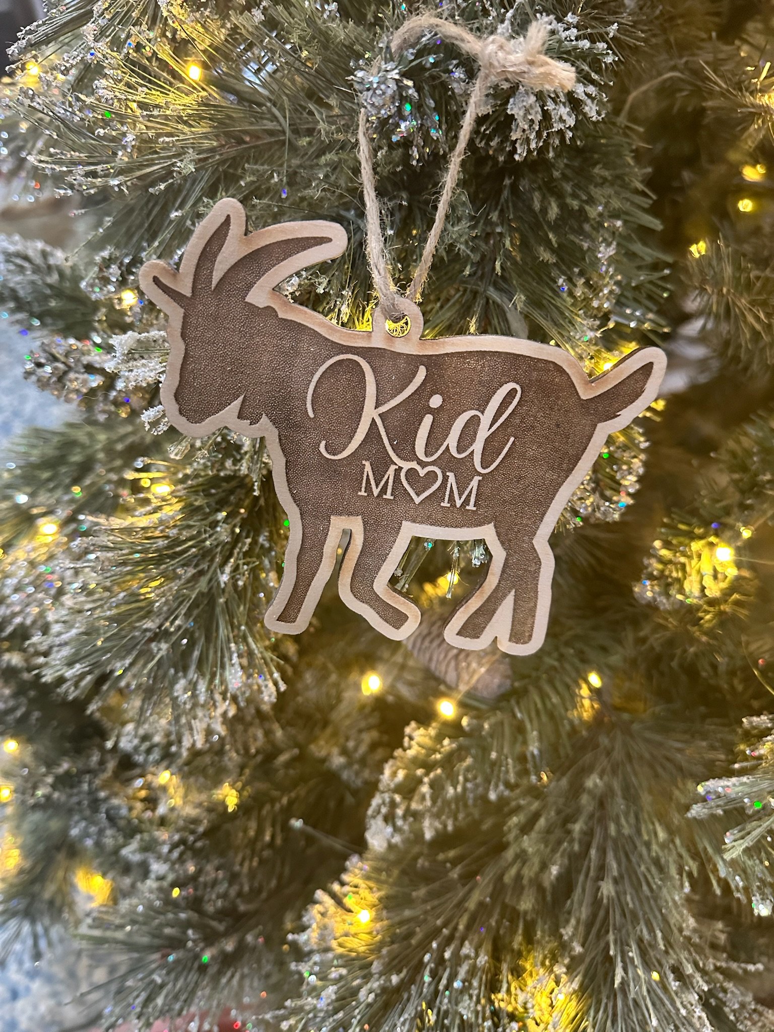 Goat Livestock Ornament – Personalized Hang Tag Gift for Billy, Kid, Mom, Dad, Dated Goat Lovers | Lange Girl Designs, Tecumseh MI - Image 3