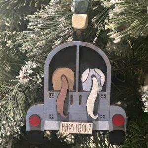 Happy Trailz Horse Trailer Ornament – Personalized Truck & Trailer with Custom Horse Colors | Lange Girl Designs, Tecumseh MI