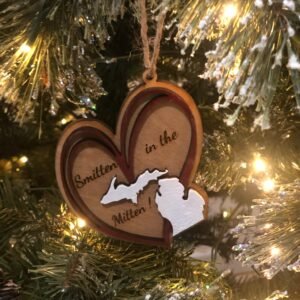 Smitten in the Mitten! – Layered Heart Michigan Ornament | Pure Michigan Love | Lange Girl Designs, Tecumseh MI